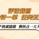 评论截图，0.5元一单，一分钟一单，有手机就能做，任务无上限，勤快点一天几张【揭秘】
