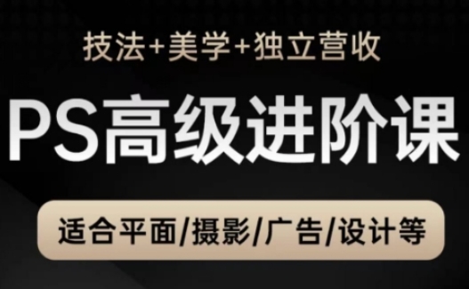 PS高级后期进阶课（技法+美学+独立营收），适合平面摄影广告设计等-林文副业站