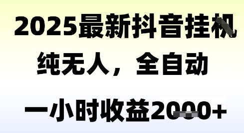 独家抖音无人撸礼物，全自动纯无人，长期稳定 一个小时收益2k+，小白当天拿结果【揭秘】-林文副业站