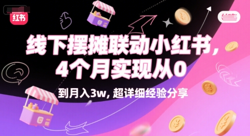 线下摆摊联动小红书，4 个月实现从 0 到月入3w，超详细经验分享-林文副业站