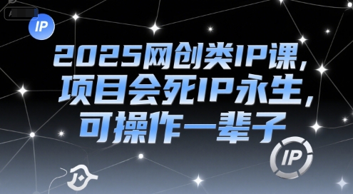 2025网创类IP课，项目会死IP永生，可操作一辈子-林文副业站