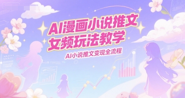 AI漫画小说推文女频玩法教学，AI小说推文变现全流程-林文副业站