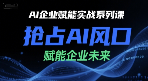AI企业赋能实战系列课，抢占AI风口，赋能企业未来-林文副业站