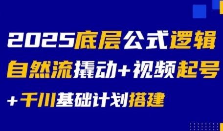2025底层公式逻辑自然流撬动+视频起号+千川基础计划搭建-林文副业站