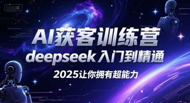 AI获客训练营，deepseek入门到精通，2025让你拥有超能力-林文副业站