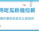 利用吃瓜粉做拉新，私信爆炸日入1000+赚到爽是怎么做到的【揭秘】