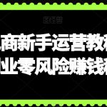 闲鱼电商新手运营教程，闲鱼副业零风险赚钱秘籍