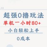 超强0撸玩法 录录数据 单机 一小时轻松80+ 小白轻松上手 简单0成本【仅揭秘】
