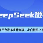 利用DeepSeek做怀旧视频，流量号多渠道变现能力强
