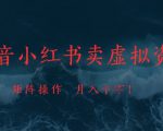 抖音小红书卖虚拟资料，市场需求一直存在，矩阵操作，月入1w+