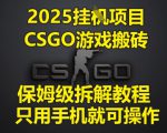 2025挂G项目，CSGO游戏搬砖，保姆级拆解教程，只用手机就可操作【揭秘】