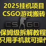 2025挂G项目，CSGO游戏搬砖，保姆级拆解教程，只用手机就可操作【揭秘】