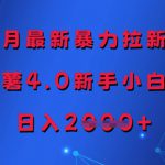 五月最新暴力拉新拉，小红薯4.0新手小白可做，日入多张