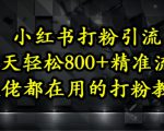 小红书打粉引流，一天轻松500+精准流量，大佬都在用的打粉教程