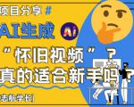 AI生成怀旧视频真的很适合新手？详细讲解！