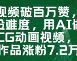 一条视频破百万赞，涨粉变现没难度，用AI做薇尔莉特CG动画视频，24条作品涨粉7.2W