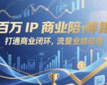 百万IP商业陪跑，打通商业闭环，流量业绩倍增