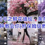 AI暴力起号之鲜花墙绘，条条10w+，3分钟教会你(附保姆级教程)