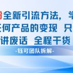 小红书男粉引流 学会了这个变现很容易，不讲废话全程针对男人的打法 全程干货