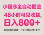 小程序自动挂G打金，无任何技术要求，没有时间限制，日入多张+长期稳定靠谱【揭秘】