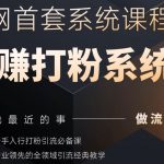 2025行业首套全网全域打粉系统神课，做流量做离钱最近的事，一套新手入行打粉引流必备课