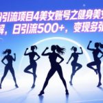 男粉引流项目4美女账号之健身美女拆解，日引流500+，变现多张