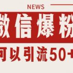 微信爆粉，私域暴力引流打法日引千粉 单号日进50+【揭秘】
