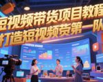 短视频带货项目教程，打造短视频带货第一队伍