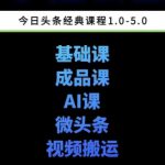 头条图文课1-5期教你头条图文写作、微头条、视频搬运变现，适合新手快速起号玩法