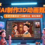利用AI制作3D动画甄嬛传，流量爆了，手把手教你这个AI新玩法，轻松涨粉