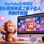 YouTube出海项目，油管长视频赛道之猴子达人秀制作教程