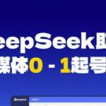 DeepSeek赋能自媒体0-1起号，从AI工具实操到变现