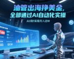 油管出海挣美金，全部通过AI自动化实操，从0到1实现月入过W