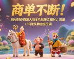 商单不断！纯AI制作西游人物羊毛毡版文旅MV，流量+节目效果统统拉满