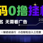 首码0撸挂G项目，无需实名无需看广告 一键启动运行，小白轻松日入三位数【揭秘】