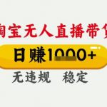 淘宝无人直播带货，日入多张，无需露脸无需说话，无违规无封号，只要一台电脑即可全天开播【揭秘】
