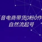 抖音电商带货0粉0作品自然流起号，抖音电商教程