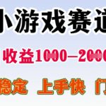 25年暑期高收益项目，小游戏赛道一天收益1-2k+ 稳定项目，上手快，门槛低【揭秘】