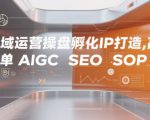 全域运营操盘孵化IP打造，高效 简单 AIGC SEO SOP