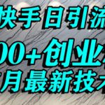 创业粉怎么打？快手精准引流创业粉，宝妈群体日进500+精准流量
