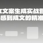 AI文案生成实战营：从灵感到成文的精准创作