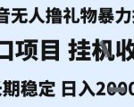 最新风口抖音无人暴力撸金技术，不违规不封号，一个小时收益2k+，小白当天拿结果【揭秘】