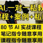 AI指令实战课，课程+案例，80节AI实战课程，笔记指令随意享用，课程指令随意享用（更新7月）
