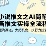 小说推文之AI简笔画推文实操全流程，蓝海赛道，大把机会，执行力拉满