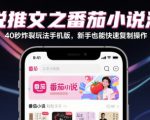 小说推文之番茄小说混剪40秒炸裂玩法手机版，新手也能快速复制操作