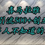 喜马拉雅，小而精的流量赛道，日进500+精准创业粉