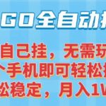 CSGO自动捡漏项目，最新独家玩法，一个手机可操作，新手小白轻松月入1W+，操作简单易上手【揭秘】