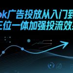 Tiktok广告投放从入门到精通，三位一体加强投流效果
