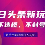 2025今日头条原创玩法5.0，不违规不封号，零门槛新手跟着做也能日入3张+