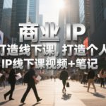 商业IP打造线下课，打造个人 IP线下课视频+笔记